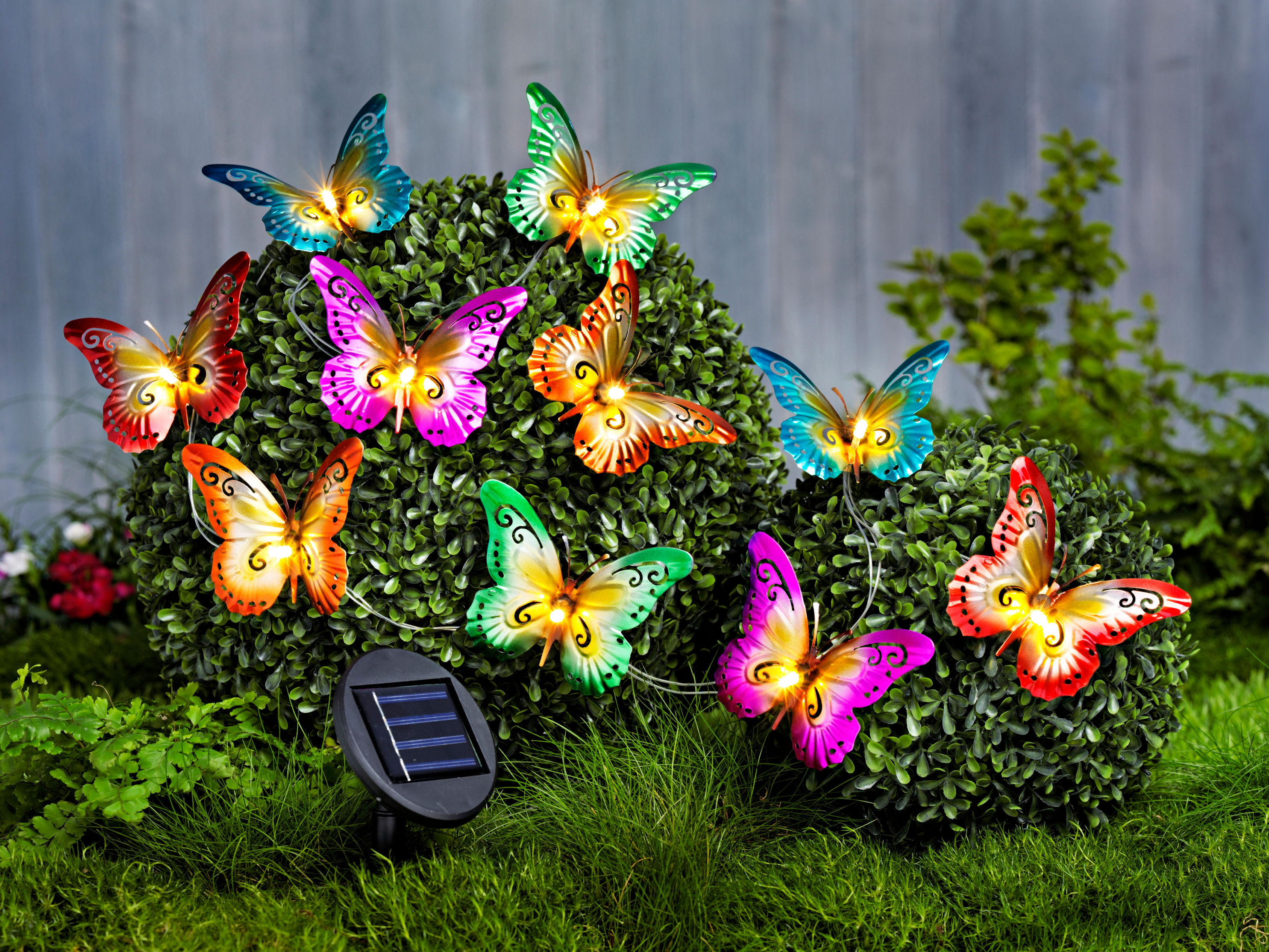 ANGMLN Solar-Schmetterlings-Gartenleuchten für den Außenbereich, große  104,1 cm, Metallkunst-Dekor-Statue, solarbetriebene Lichter,  Gartengeschenke