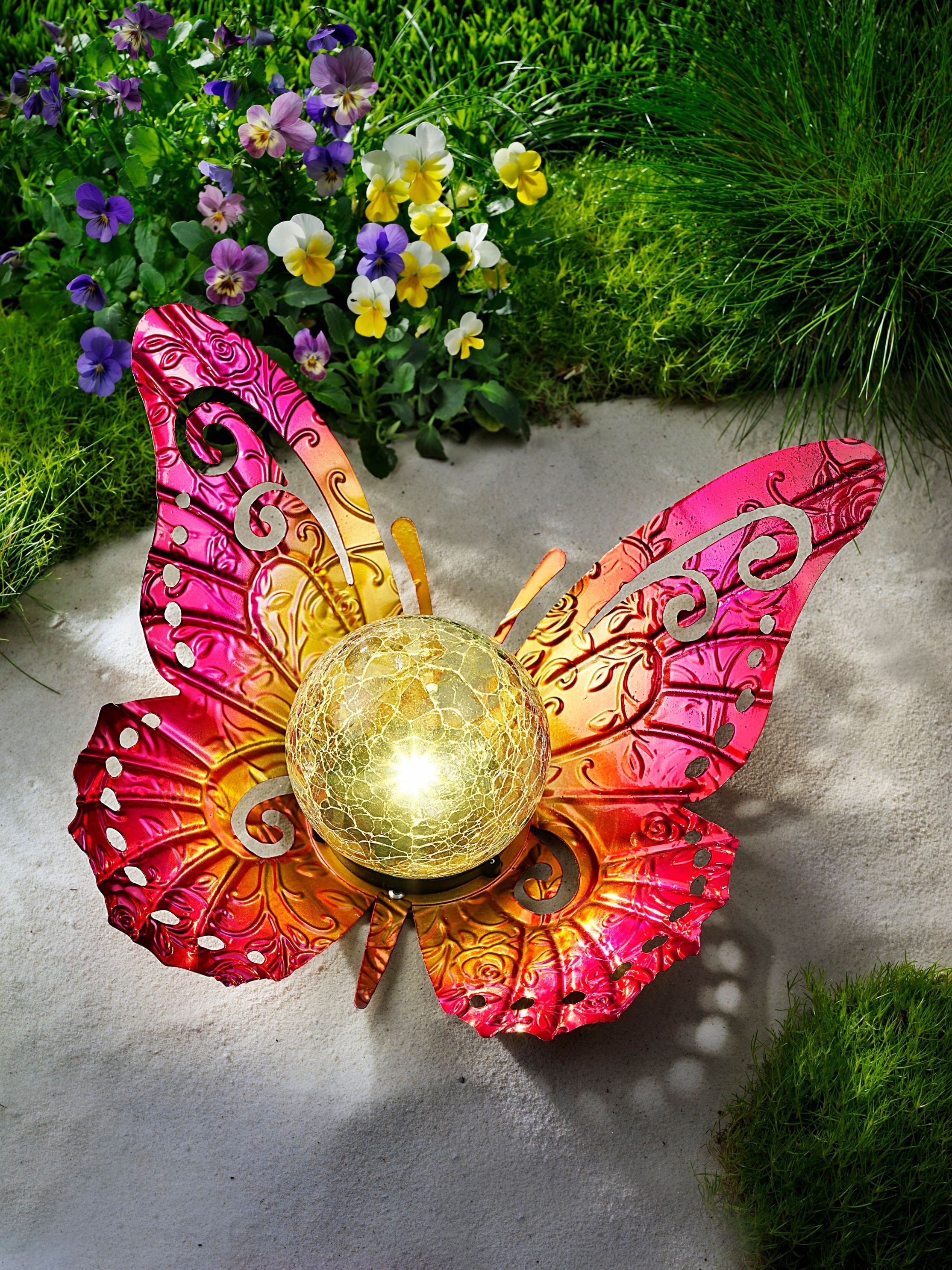 Solar-Schmetterling Farfalla, pink
