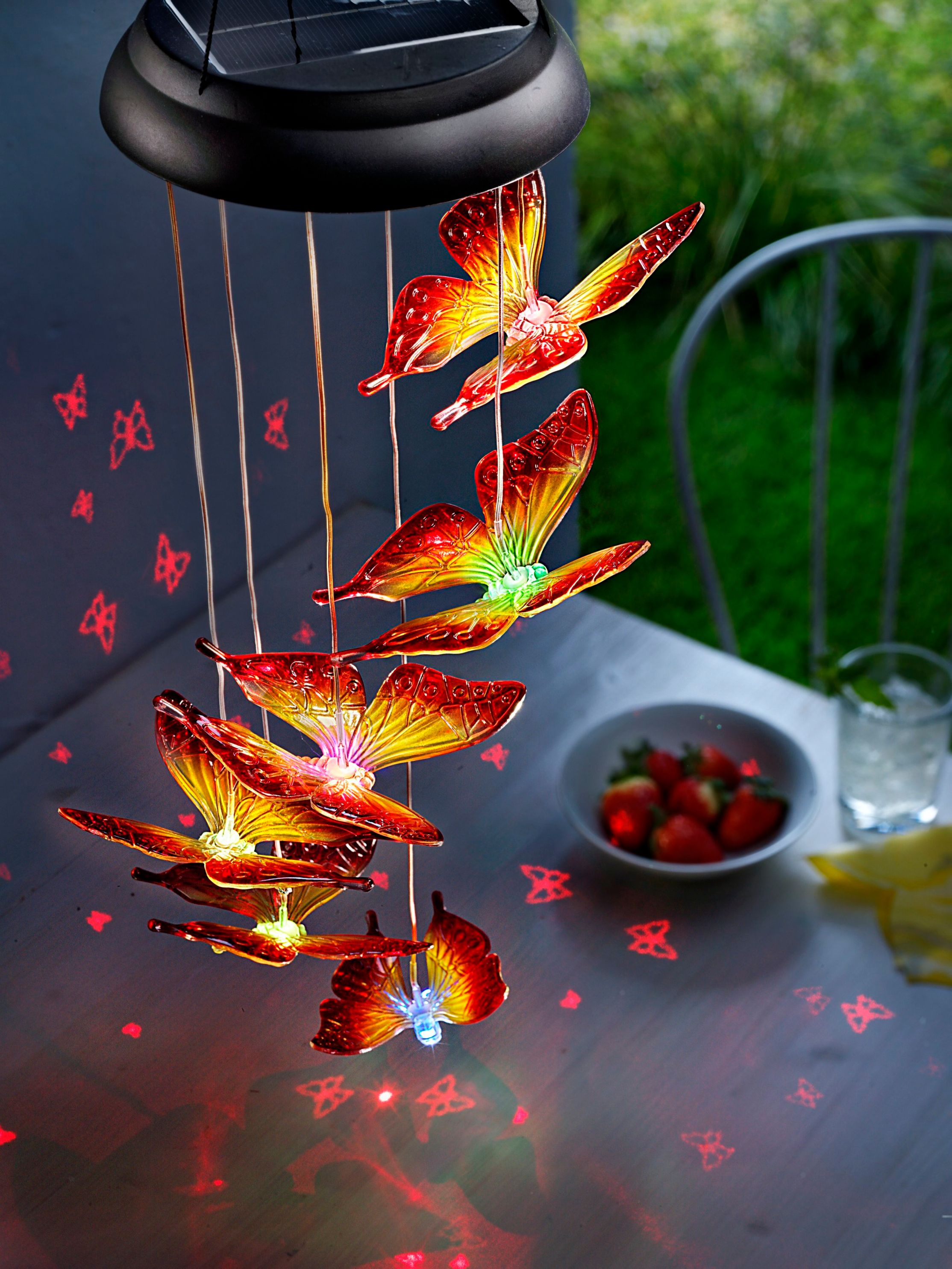 I-Glow Solar Windspiel Schmetterling