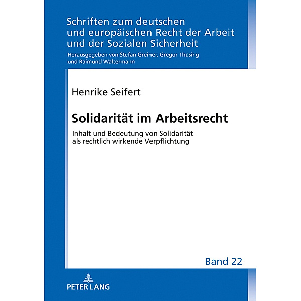 Solidarität im Arbeitsrecht, Henrike Seifert
