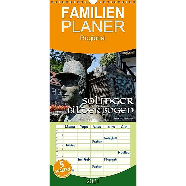 Solinger Bilderbogen 2021 - Familienplaner hoch (Wandkalender 2021 , 21 cm x 45 cm, hoch), Udo Haafke