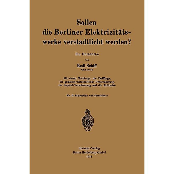 Sollen die Berliner Elektrizitätswerke verstadtlicht werden?, Emil Schiff