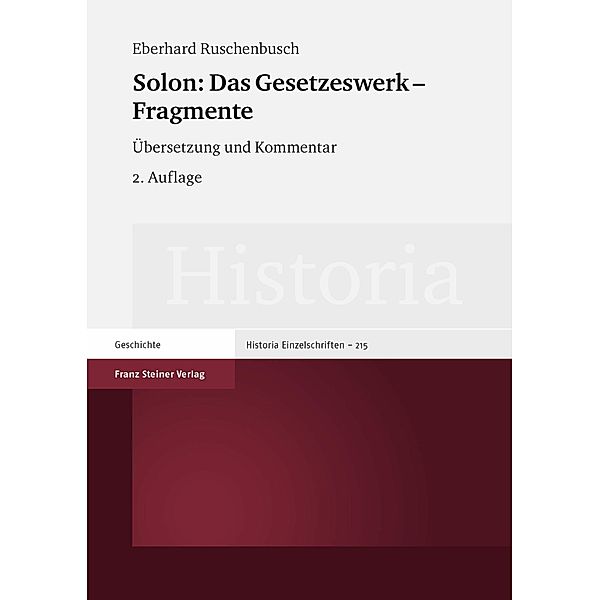 Solon: Das Gesetzeswerk - Fragmente, Eberhard Ruschenbusch (?)