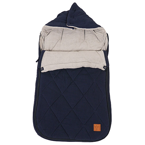 Kaiser Naturfelle Sommer-Fußsack ANNABEL in navy