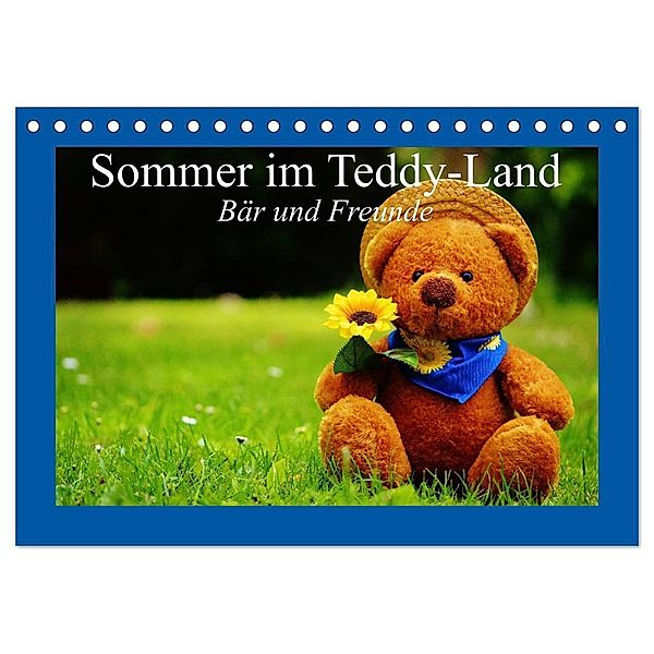 Sommer im Teddy-Land. Bär und Freunde (Tischkalender 2024 DIN A5 quer), CALVENDO Monatskalender, Elisabeth Stanzer