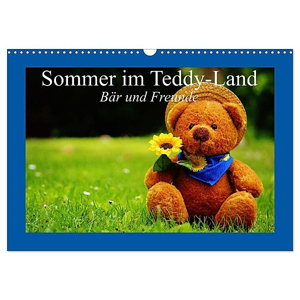 Sommer im Teddy-Land. Bär und Freunde (Wandkalender 2024 DIN A3 quer), CALVENDO Monatskalender, Elisabeth Stanzer