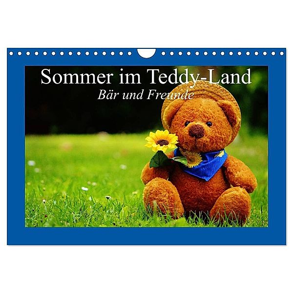 Sommer im Teddy-Land. Bär und Freunde (Wandkalender 2024 DIN A4 quer), CALVENDO Monatskalender, Elisabeth Stanzer