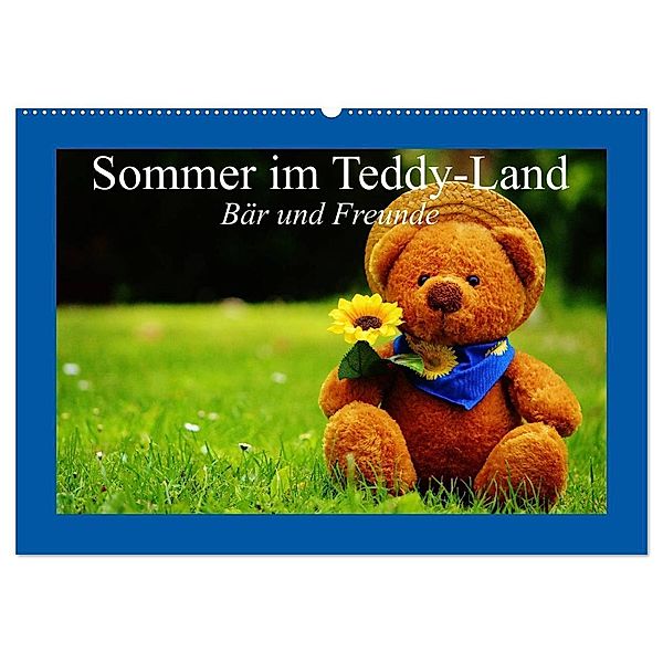 Sommer im Teddy-Land. Bär und Freunde (Wandkalender 2024 DIN A2 quer), CALVENDO Monatskalender, Elisabeth Stanzer