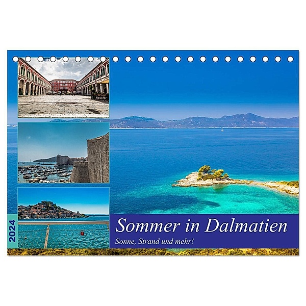Sommer in Dalmatien - Sonne, Strand und mehr! (Tischkalender 2024 DIN A5 quer), CALVENDO Monatskalender, Jörg Sobottka