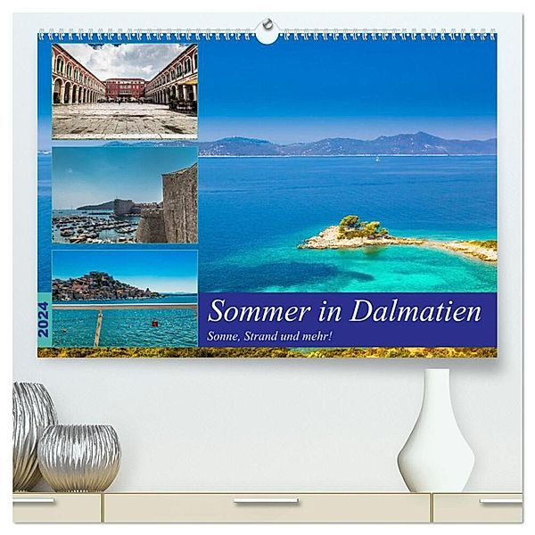 Sommer in Dalmatien - Sonne, Strand und mehr! (hochwertiger Premium Wandkalender 2024 DIN A2 quer), Kunstdruck in Hochglanz, Jörg Sobottka
