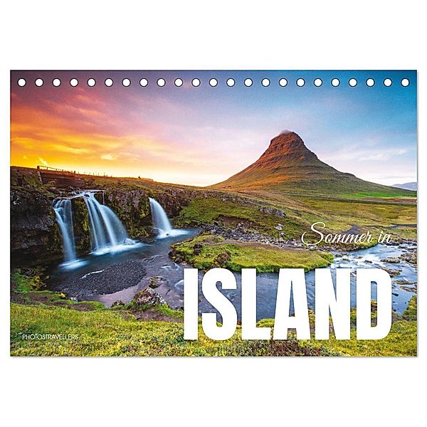 Sommer in Island (Tischkalender 2025 DIN A5 quer), CALVENDO Monatskalender, Calvendo, Photostravellers