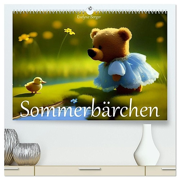Sommerbärchen (hochwertiger Premium Wandkalender 2024 DIN A2 quer), Kunstdruck in Hochglanz, Evelyne Berger