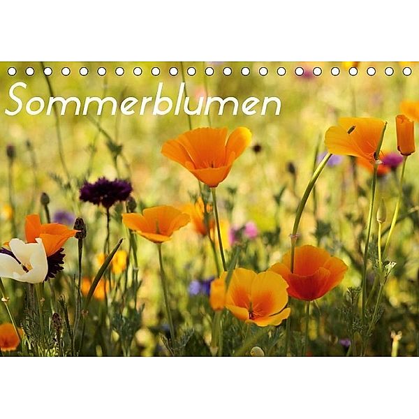 Sommerblumen (Tischkalender 2017 DIN A5 quer), JUSTART