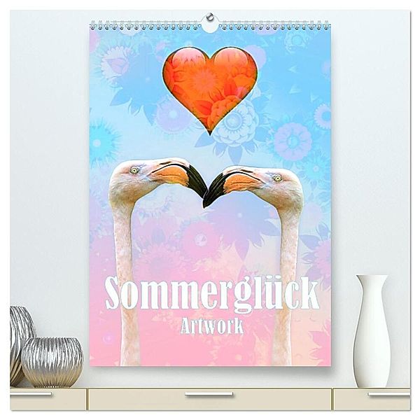 Sommerglück - Artwork (hochwertiger Premium Wandkalender 2024 DIN A2 hoch), Kunstdruck in Hochglanz, Liselotte Brunner-Klaus