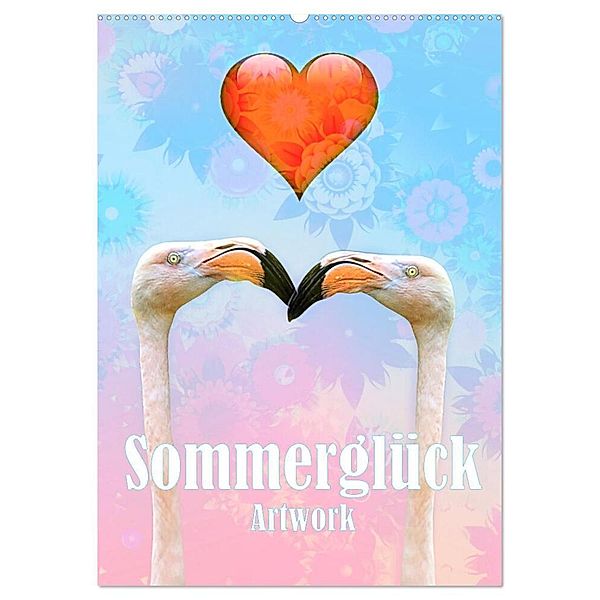 Sommerglück - Artwork (Wandkalender 2024 DIN A2 hoch), CALVENDO Monatskalender, Liselotte Brunner-Klaus