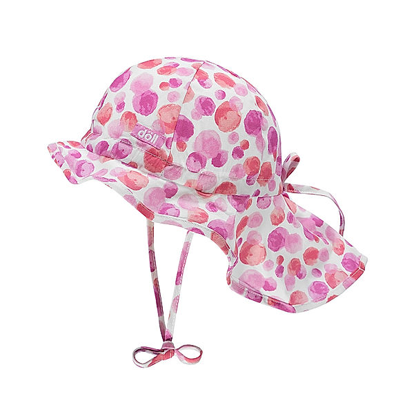 Döll Sommerhut GOOD VIBES – DOTS mit Nackenschutz in fuchsia pink