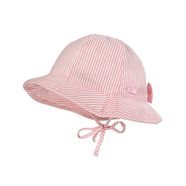 maximo Sommerhut STREIFCHEN mit Schleife in rosa/weiss