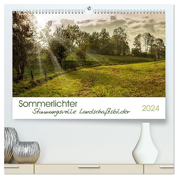 Sommerlichter - Stimmungsvolle Landschaftsbilder (hochwertiger Premium Wandkalender 2024 DIN A2 quer), Kunstdruck in Hochglanz, Linda Geisdorf