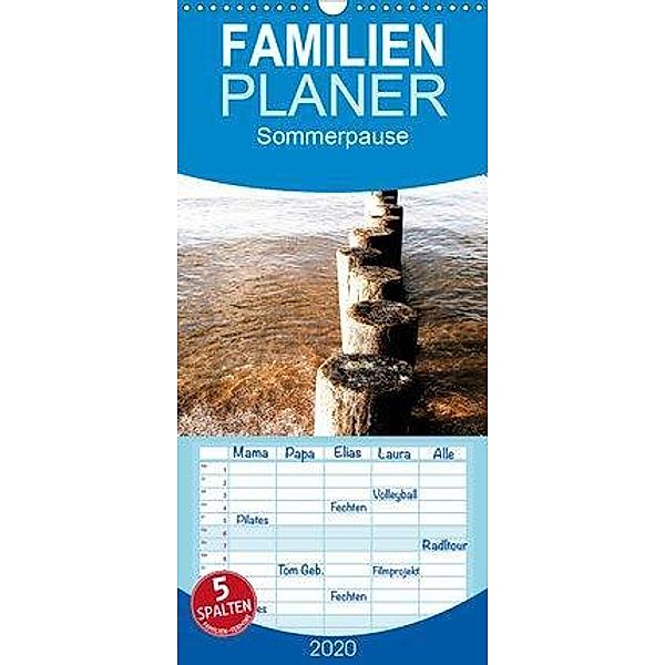 Sommerpause 2020 - Familienplaner hoch (Wandkalender 2020 , 21 cm x 45 cm, hoch)