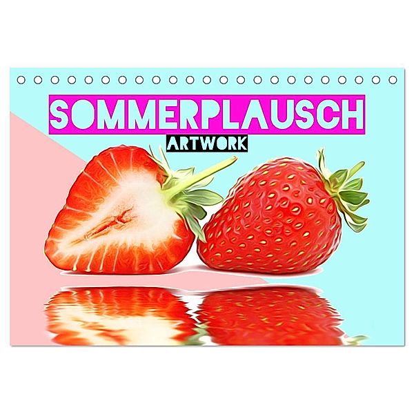 Sommerplausch - Artwork (Tischkalender 2024 DIN A5 quer), CALVENDO Monatskalender, Liselotte Brunner-Klaus