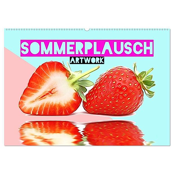 Sommerplausch - Artwork (Wandkalender 2024 DIN A2 quer), CALVENDO Monatskalender, Liselotte Brunner-Klaus