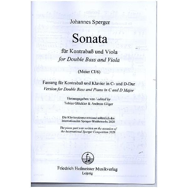 Sonata für Kontrabaß und Viola, Johannes Sperger