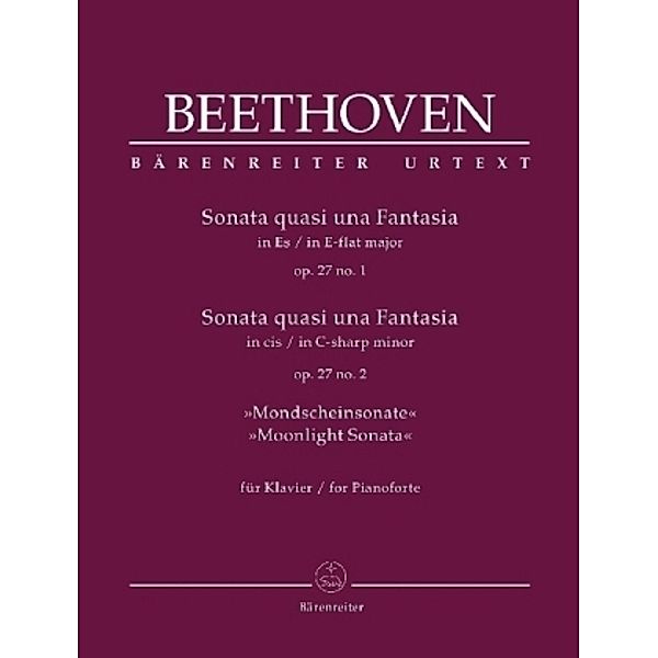 Sonata quasi una Fantasia für Klavier Es-Dur, cis-Moll op. 27, 1+2 Mondscheinsonate, Ludwig van Beethoven