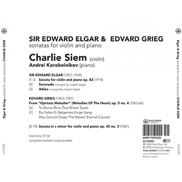 Sonatas For Violin & Piano, Charlie Siem