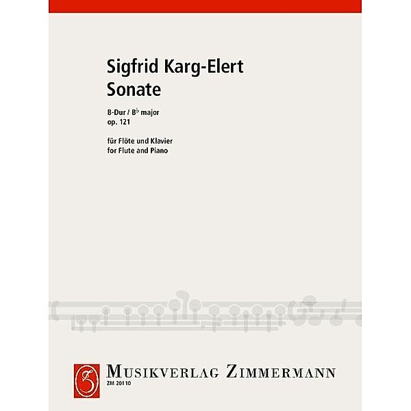 Sonate B-Dur op. 121, Flöte und Klavier, Sigfrid Karg-elert