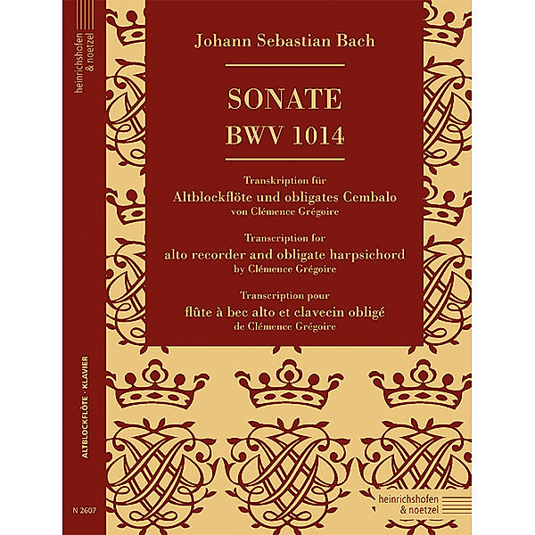 Sonate BWV 1014, Partitur und Stimme, Johann Sebastian Bach, Clemence Grégoire