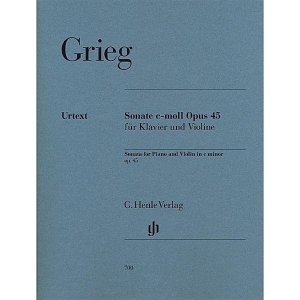 Sonate für Klavier und Violine c-Moll op.45, Edvard Grieg - Violinsonate c-moll op. 45