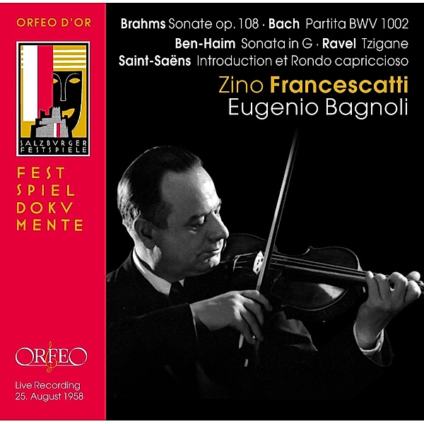 Sonate Op.108,Partita Bwv 1002,Sonata In G,Tzigan, Zino Francescatti, Eugenio Bagnoli