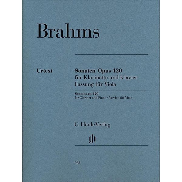 Sonaten Opus 120 für Klavier und Klarinette, Johannes Brahms - Klarinettensonaten op. 120