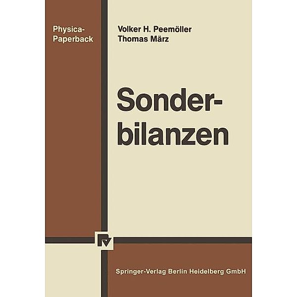 Sonderbilanzen / Physica-Paperback, Volker Peemöller, Thomas März