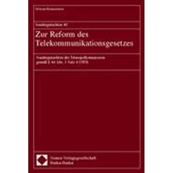 Sondergutachten 40. Zur Reform des Telekommunikationsgesetzes, Monopolkommission