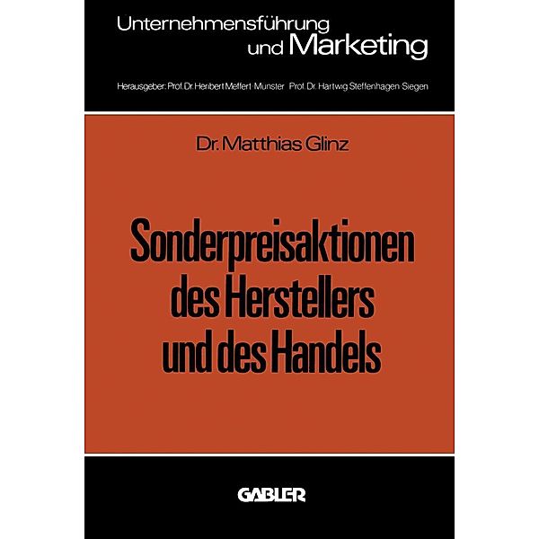 Sonderpreisaktionen des Herstellers und des Handels / Unternehmensführung und Marketing, Matthias Glinz