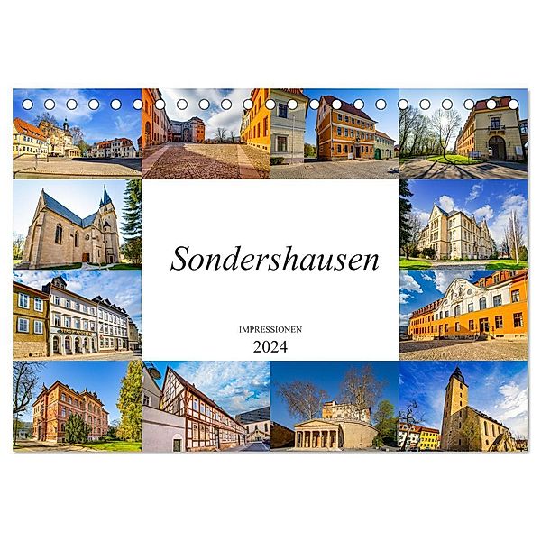Sondershausen Impressionen (Tischkalender 2024 DIN A5 quer), CALVENDO Monatskalender, Dirk Meutzner