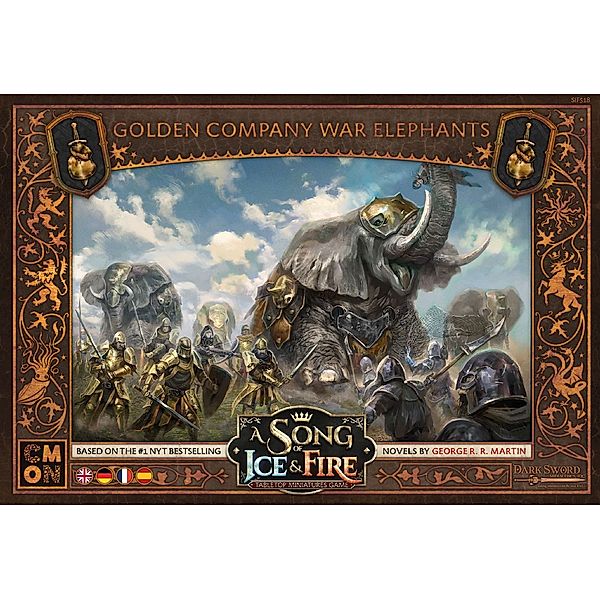 Asmodee, Cool Mini or Not Song of Ice & Fire - Golden Company War Elephants (Kriegselefanten der Goldenen Kompanie), Michael Shinall, Eric M. Lang