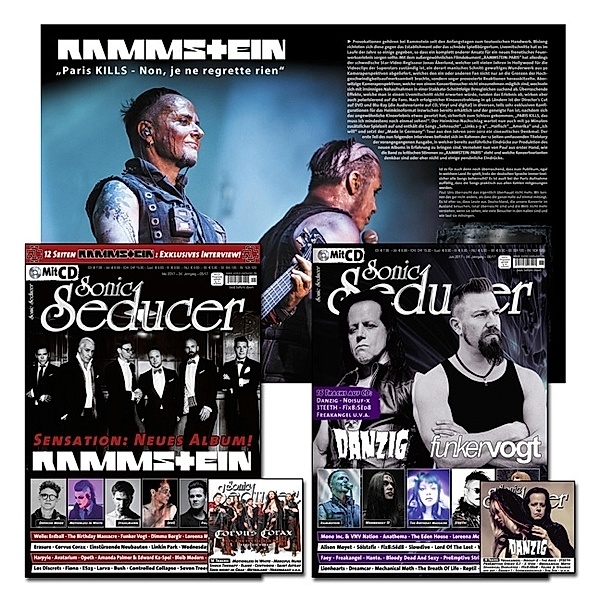 Sonic Seducer 05/06/2017 + Titelstory Rammstein / Titelstorys Danzig und Funker Vogt, m. 2 Audio-CDs