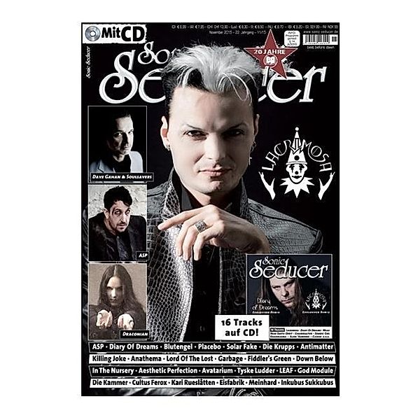 Sonic Seducer: 2015/11 Lacrimosa sowie Dave Gahan & Soulsavers, m. Audio-CD