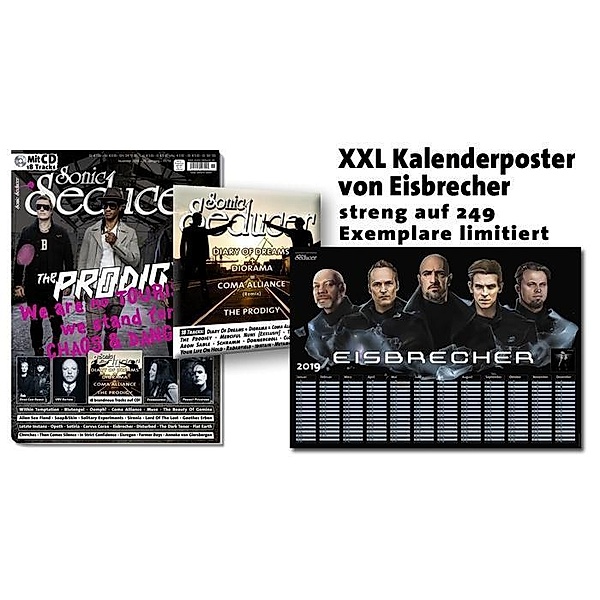Sonic Seducer: 2018/11 Titelstory: The Prodigy, m. XXL-Kalenderposter von Eisbrecher + Audio-CD