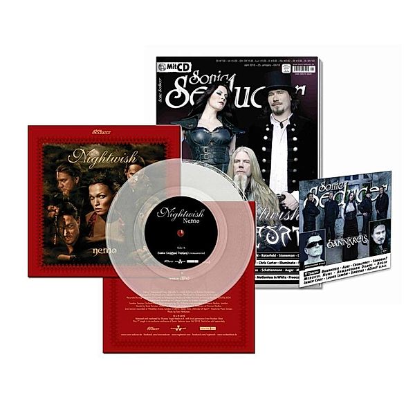 Sonic Seducer: 2018/4 Titelstory Nightwish & Auri, m. 7'' Vinylsingle (Schallplatte) + Audio-CD