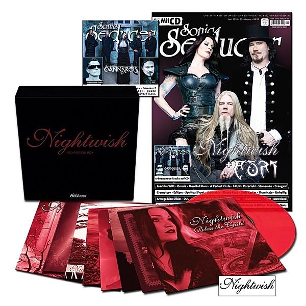 Sonic Seducer: 2018/4 Titelstory Nightwish & Auri, m. 8 x 7''-Vinylsingle (Schallplatte) + Audio-CD