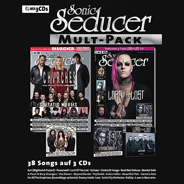 Sonic Seducer Multi-Pack 01/2022 mit Ausgabe 07-08/21 + 09/21, m. 3 Audio-CD und Wandkalender