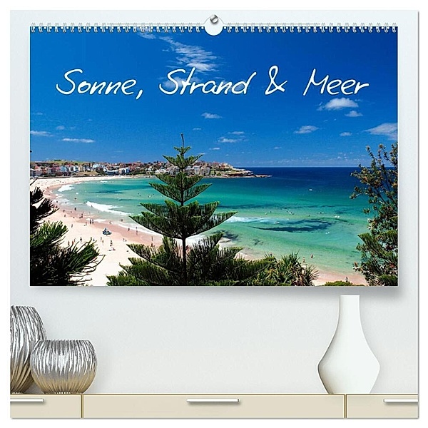 Sonne, Strand & Meer (hochwertiger Premium Wandkalender 2024 DIN A2 quer), Kunstdruck in Hochglanz, Melanie Viola