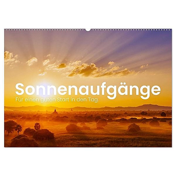 Sonnenaufgänge - Für einen guten Start in den Tag. (Wandkalender 2024 DIN A2 quer), CALVENDO Monatskalender, SF