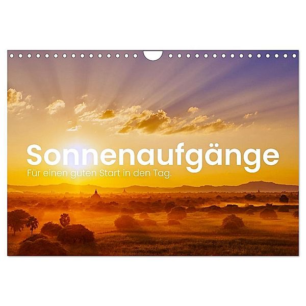 Sonnenaufgänge - Für einen guten Start in den Tag. (Wandkalender 2024 DIN A4 quer), CALVENDO Monatskalender, SF