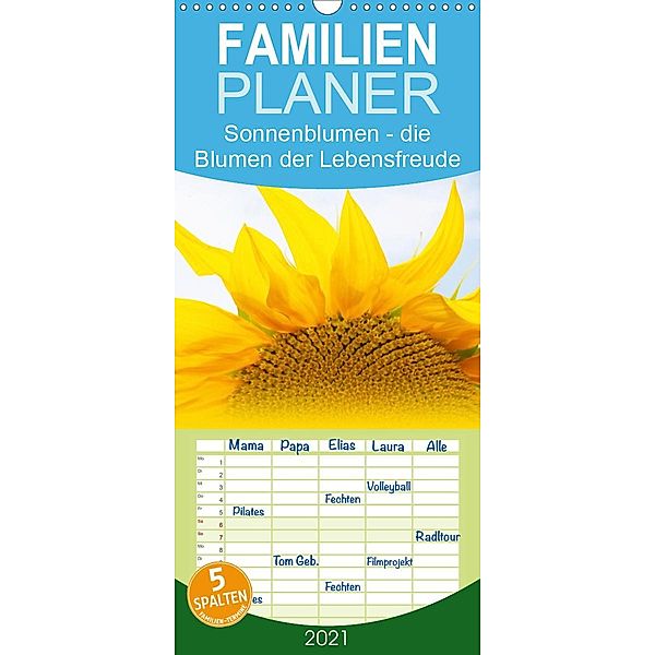 Sonnenblumen - die Blumen der Lebensfreude - Familienplaner hoch (Wandkalender 2021 , 21 cm x 45 cm, hoch), Maria-Anna Ziehr