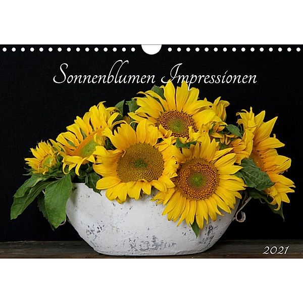 Sonnenblumen Impressionen (Wandkalender 2021 DIN A4 quer), Schnellewelten