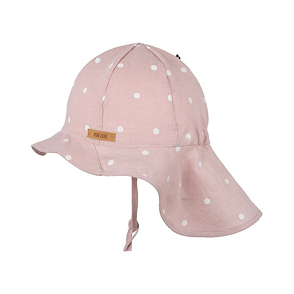 PURE PURE BY BAUER Sonnenhut FLOKI DOTS mit Nackenschutz in soft pink